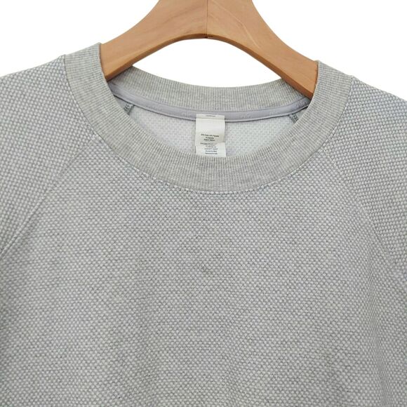 Alo Yoga Impel Sweatshirt Mens XL Gray Waffle-Textured Crew Neck Athletic - Picture 3 of 12
